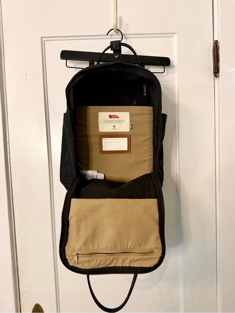 Fjallraven Kånken Black Leather-Trim Backpack - Picture 5 of 7